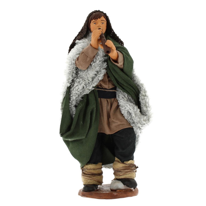 Pifferaio in terracotta vestita 15 cm