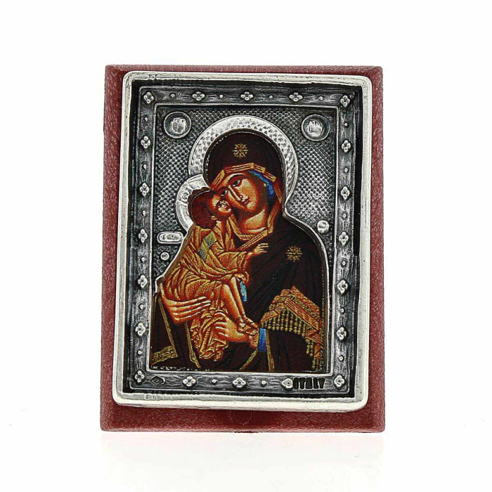 Icona mini Madonna con Bambino 4X5 cm Icona mini Madonna con Bambino 4X5 cm