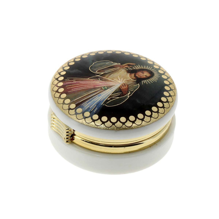 Porta rosario Jesús Misericordioso Diámetro 5 cm Porta rosario Jesús Misericordioso Diámetro 5 cm