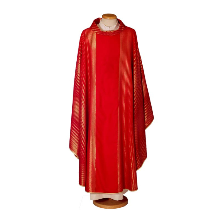 Striped Chasuble in lurex wool Gamma