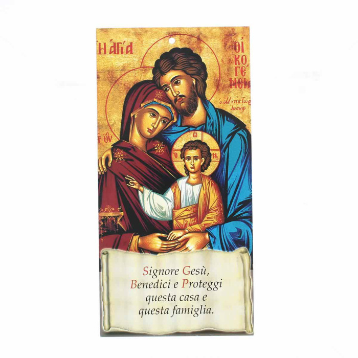 Bendición de la Familia icono Sagrada Familia 10x20 cm