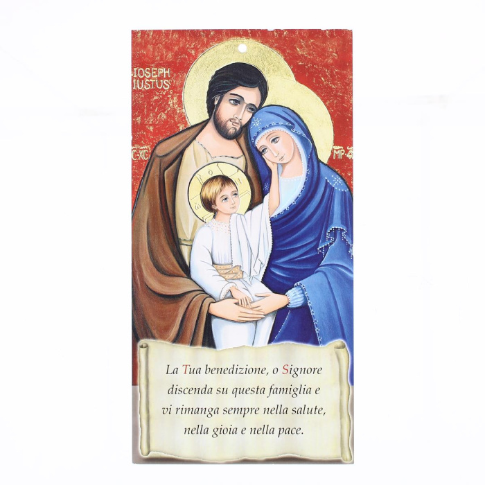 Bendición de la Familia Sagrada Familia icono 10x20 cm