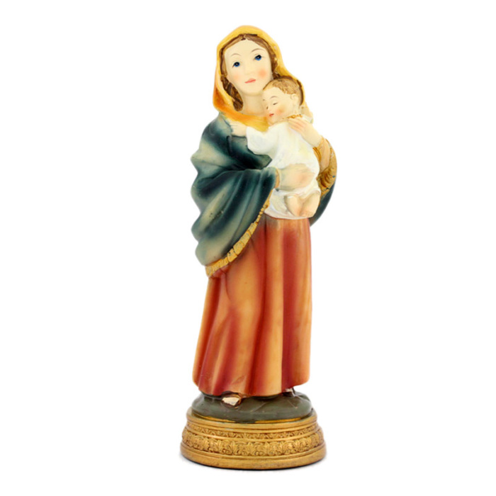 Virgin by Ferruzzi colored resin statue 13 cm Virgin by Ferruzzi colored resin statue 13 cm