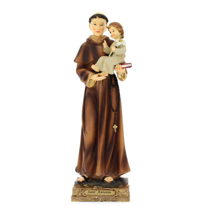 Statua Sant'Antonio di Padova resina 32 cm