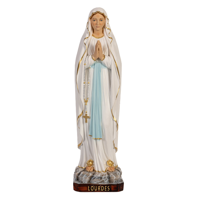 Statua Madonna di Lourdes resina dipinta 51 cm