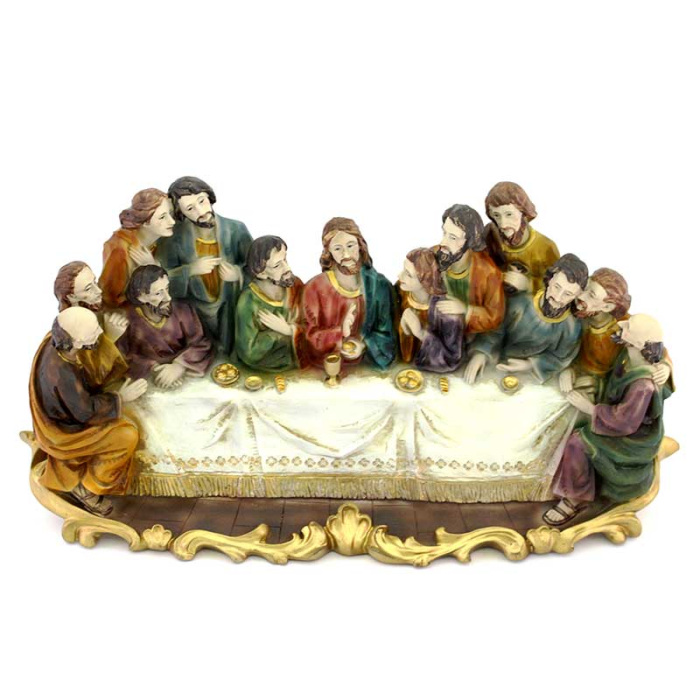 Statua Ultima Cena in resina 15 cm