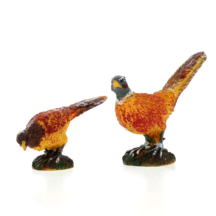 Pareja de faisanes para belenes 4 cm