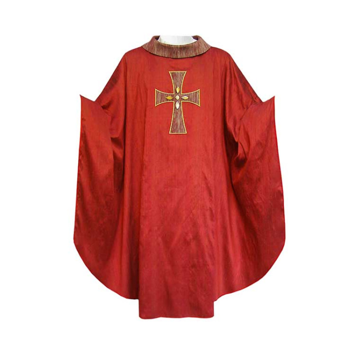 Chasuble Embroidery with Silk and Stones Pure Wool Chasuble Embroidery with Silk and Stones Pure Wool