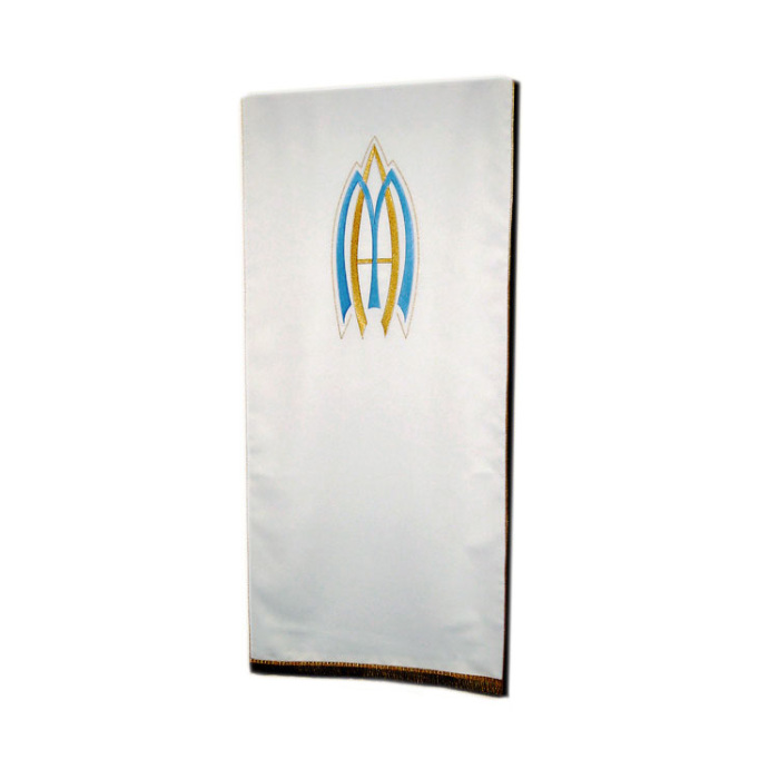 Decorated Lectern Cover Marian Monogram Polyester Decorated Lectern Cover Marian Monogram Polyester