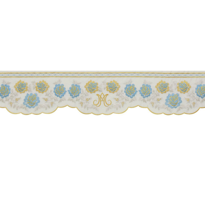 Bordo per altare ornato rose dorate e celesti 25 cm Chorus Bordo per altare ornato rose dorate e celesti 25 cm Chorus