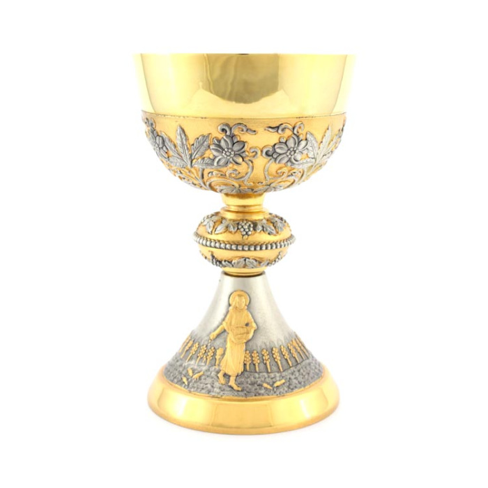 Cáliz Jesús Sembrador de plata 925°° 19 cm Cáliz Jesús Sembrador de plata 925°° 19 cm