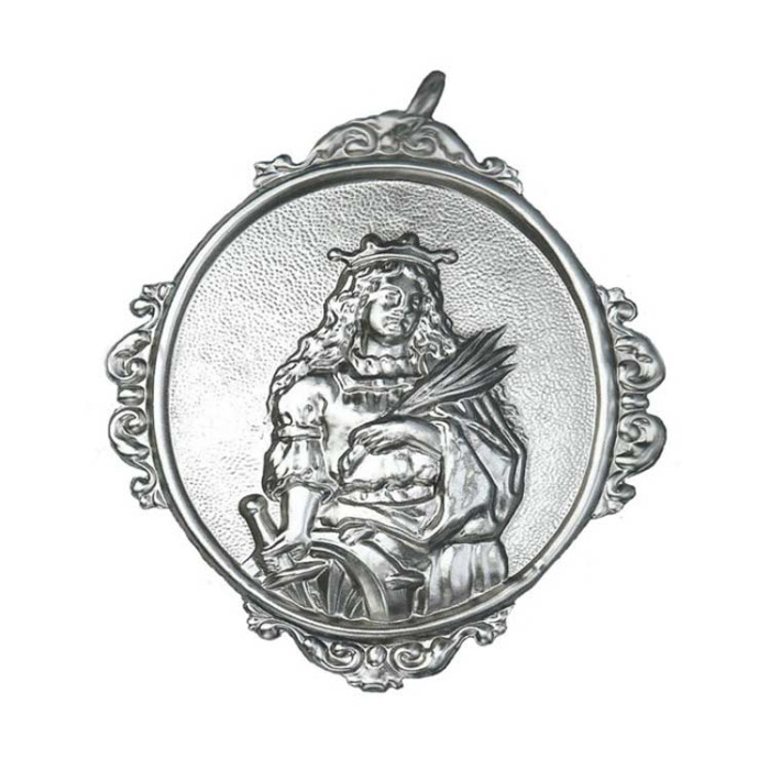 Confraternity Medallion St. Catherine 12x14 cm Confraternity Medallion St. Catherine 12x14 cm