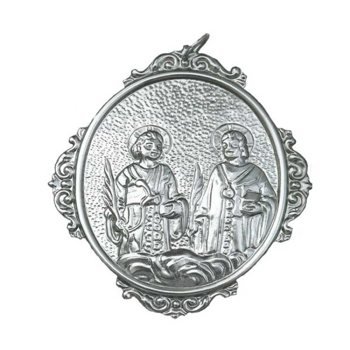 Confraternity Medallion St. Cosmas and Damian 12x14 cm Confraternity Medallion St. Cosmas and Damian 12x14 cm