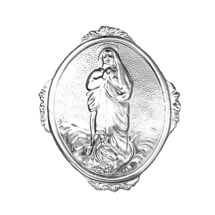 Medallón Virgen Asunción para Cofradía 9x12 cm