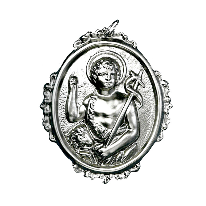 Confraternity Medallion St. John Baptist 10x12 cm Confraternity Medallion St. John Baptist 10x12 cm