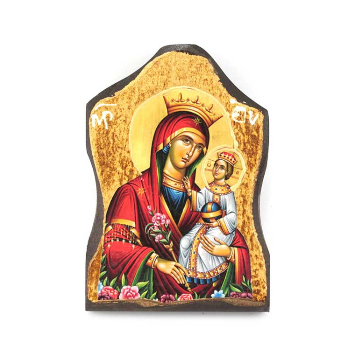 Icona Madonna della purezza su legno 13x9 cm
