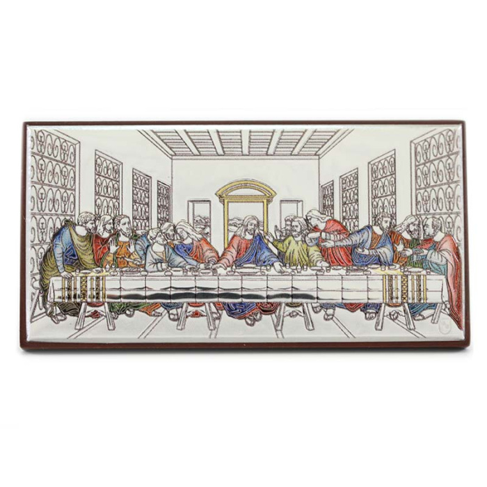 Last Supper colored aluminum Image 9,5x5 cm Cipolletti Last Supper colored aluminum Image 9,5x5 cm Cipolletti
