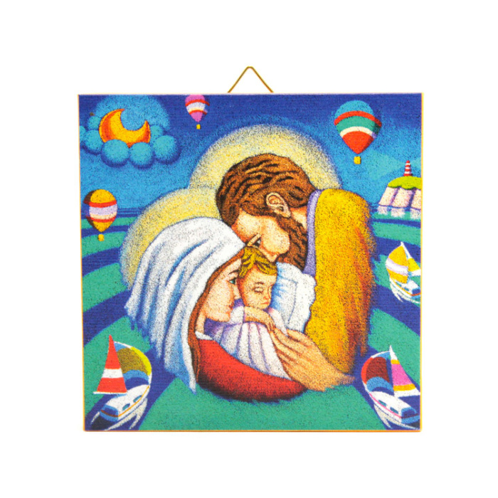 Quadretto Sacra Famiglia 10x10 cm Stefano Calisti Quadretto Sacra Famiglia 10x10 cm Stefano Calisti