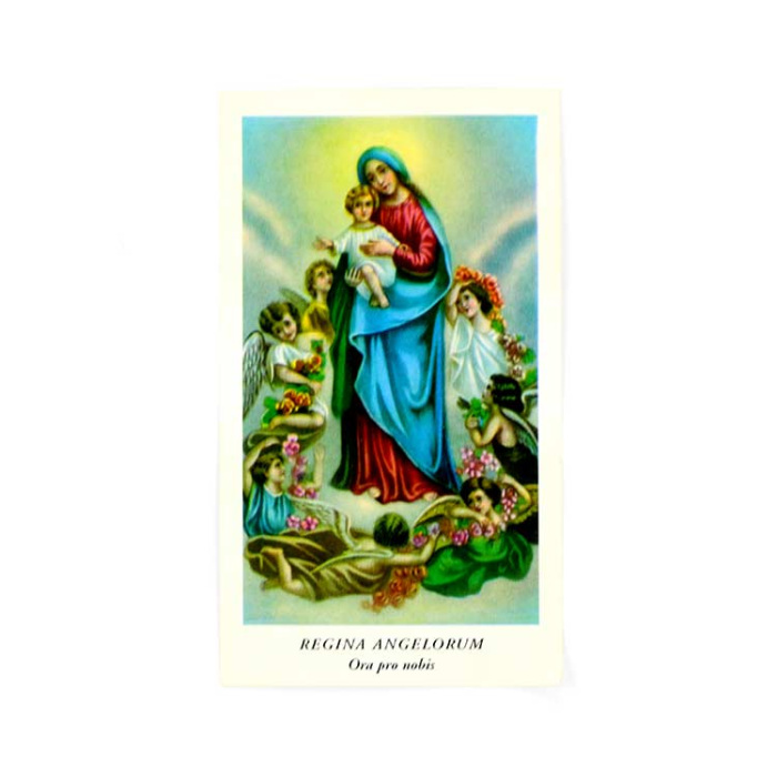 Image Queen of Angels with Prayer 6x11 cm 100 units