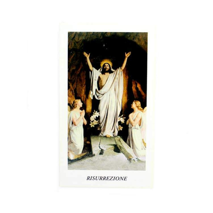 Immagine Gesù Risorto-B con preghiera 11x6 cm 100 pz