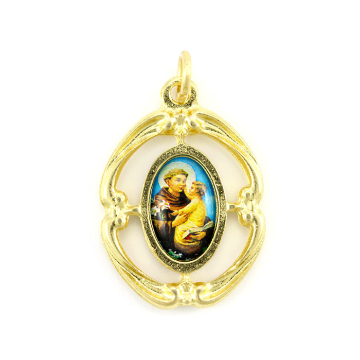 St. Anthony Golden flower medal 2x2.5 cm