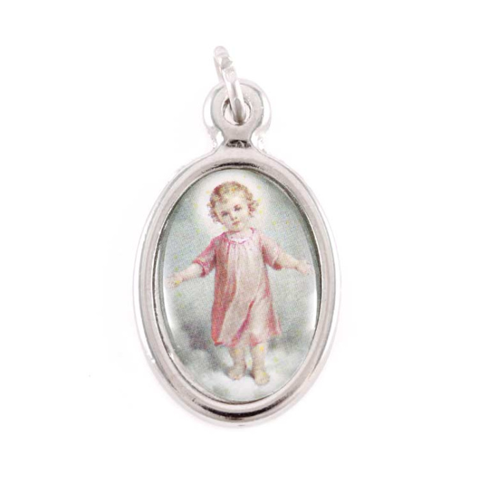 Medalla Niño Jesús de metal medida 2x1,5 cm
