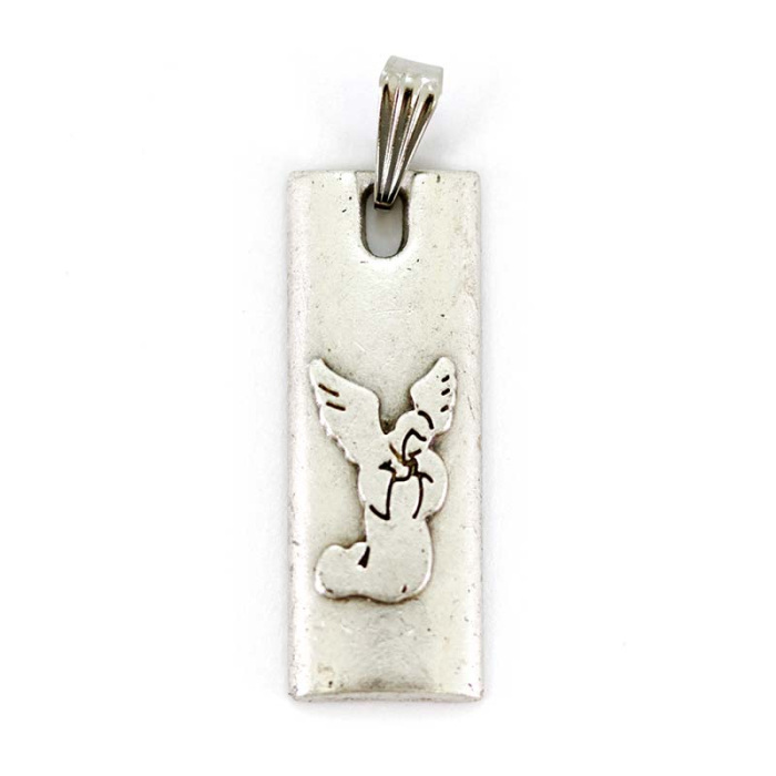 Medal stylized Angel metal 1x3 cm