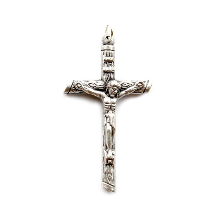 Crocifisso Tronchetto in metallo 5,2x3,3 cm