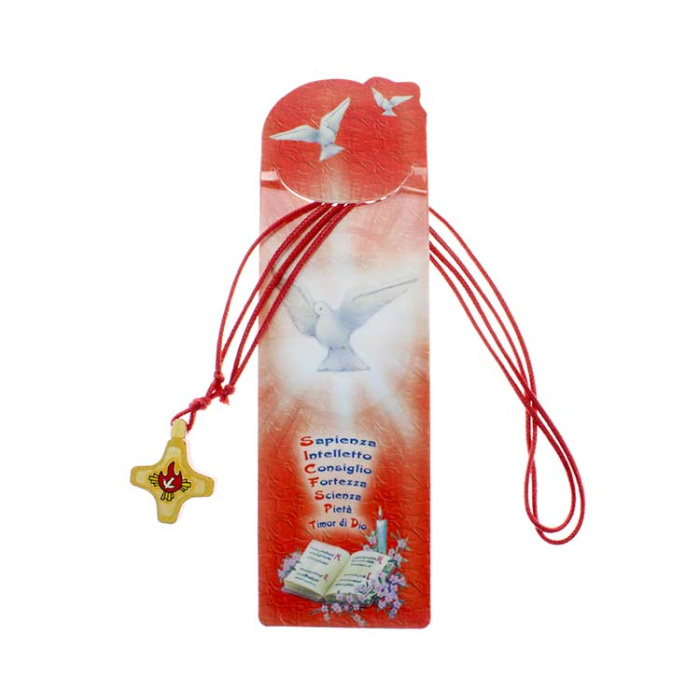 Wooden Cross Dove with string and Bookmark