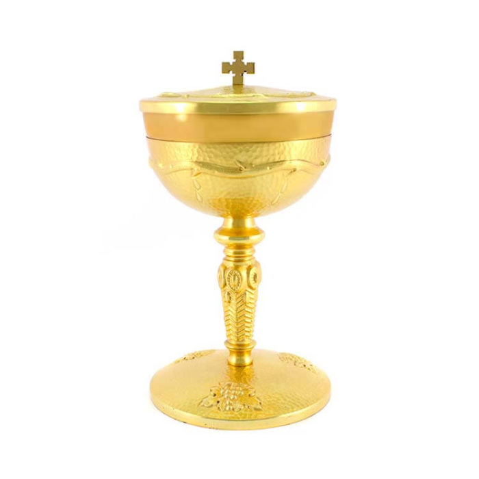 Golden Brass Ciborium Christ's Blood 22 cm