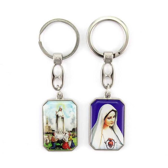 Portachiavi Madonna di Fatima 2,5x9 cm Portachiavi Madonna di Fatima 2,5x9 cm