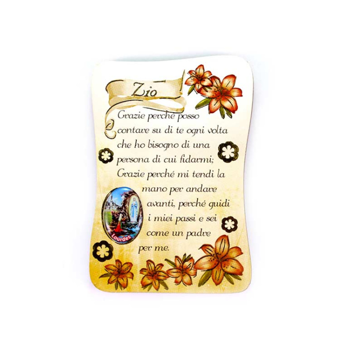 Magnet Parchment to Uncle 5.5x8 cm Magnet Parchment to Uncle 5.5x8 cm