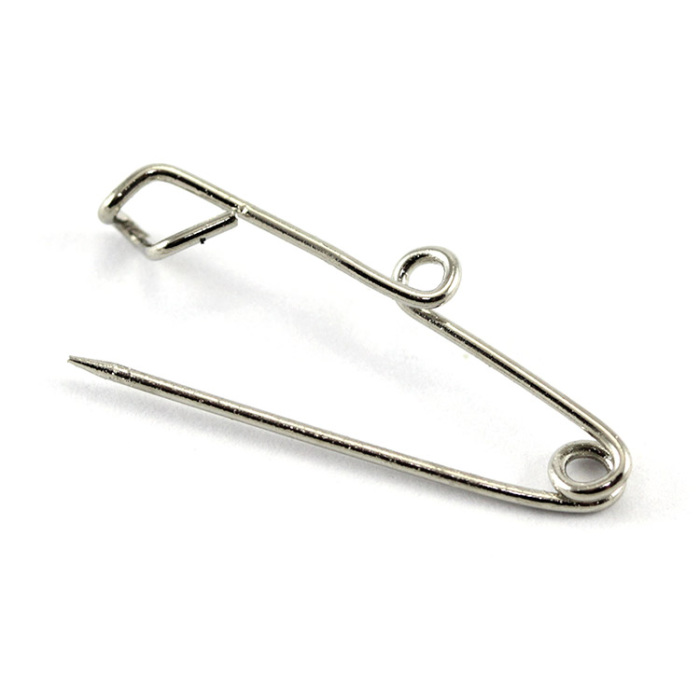 Spilla semplice argentata 2,5 cm