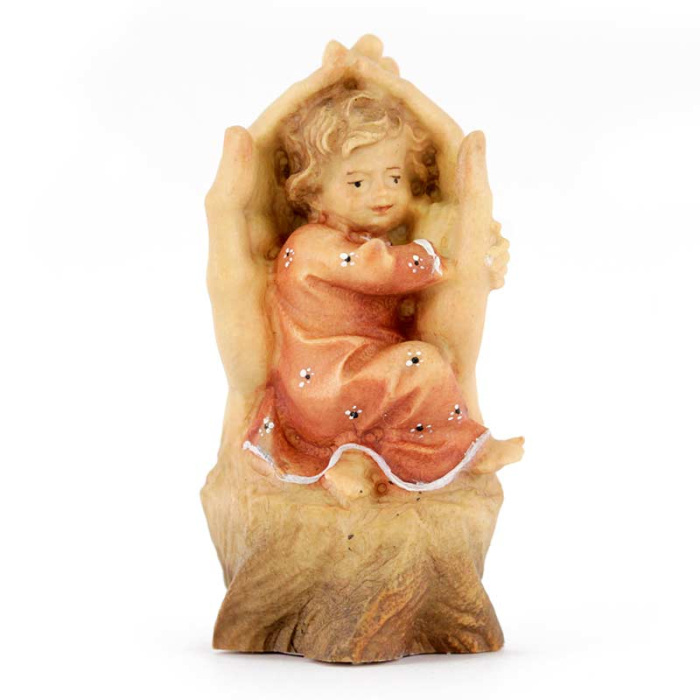 Manos protectoras para niña en madera 6 cm