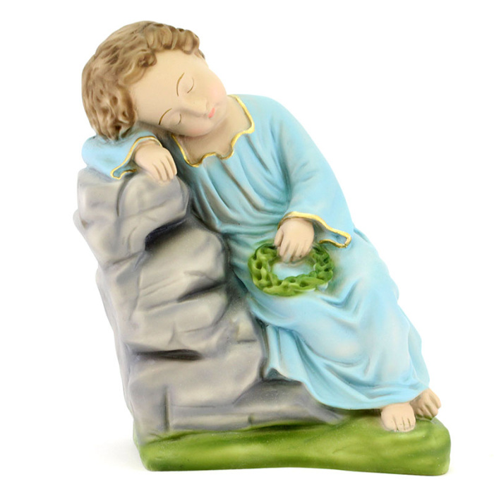 Colored Resin Sleeping Baby Jesus Statue 30 cm Colored Resin Sleeping Baby Jesus Statue 30 cm