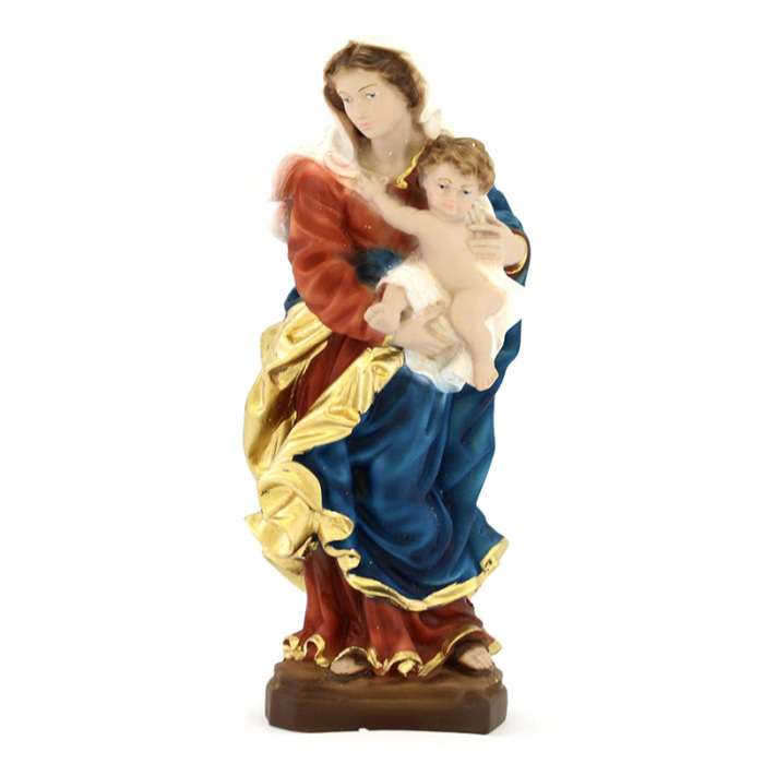 Colored Resin Statue Our Lady of Graces 20 cm