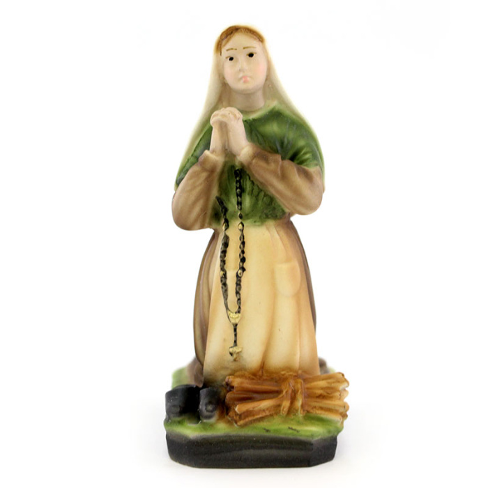 Statua Santa Bernadette in resina colorata 9.5 cm Statua Santa Bernadette in resina colorata 9.5 cm