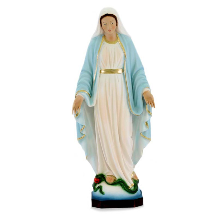 Statua Madonna Miracolosa in resina dipinta 30 cm