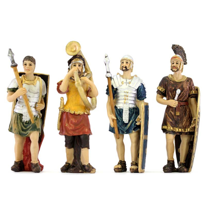 Presepe pasquale 4 statuine di soldati romani 9 cm Presepe pasquale 4 statuine di soldati romani 9 cm
