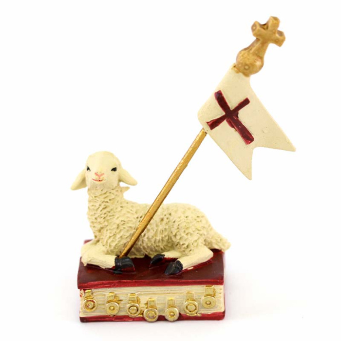Easter Lamb Statue in colored resin 4,5 cm Easter Lamb Statue in colored resin 4,5 cm