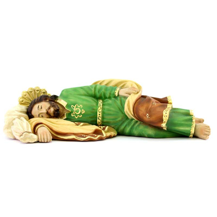 Estatua de San José durmiente en resina 30 cm