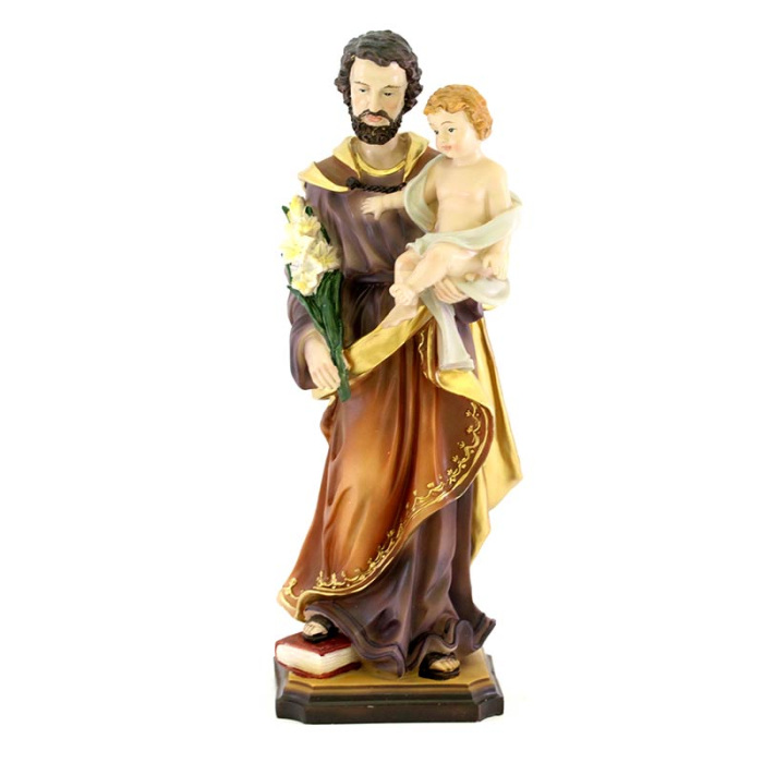 Saint Joseph colored resin statue 30 cm Saint Joseph colored resin statue 30 cm