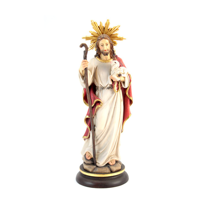 Statua Gesù Buon Pastore in legno 22 cm Statua Gesù Buon Pastore in legno 22 cm