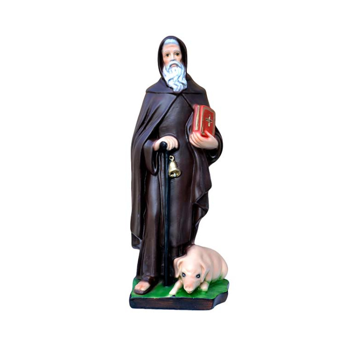 Statua Sant'Antonio Abate in resina 30 cm