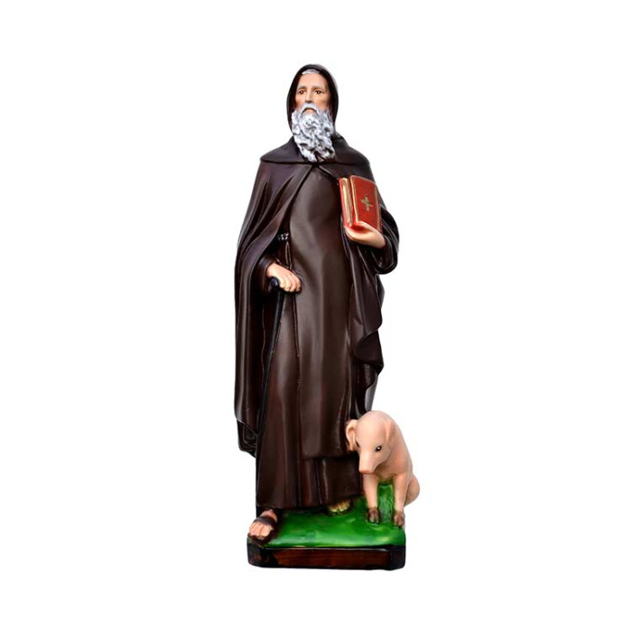 Statua Sant'Antonio Abate in resina 40 cm