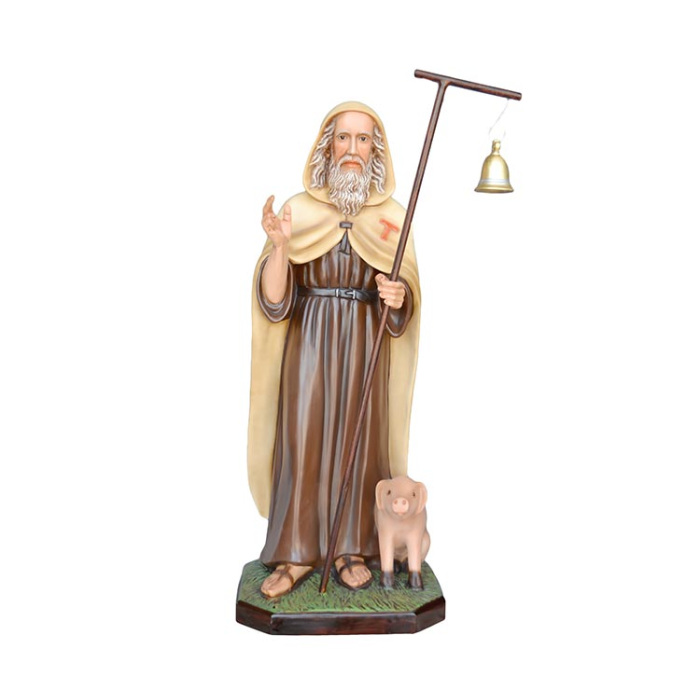Statua Sant'Antonio Abate in resina 100 cm
