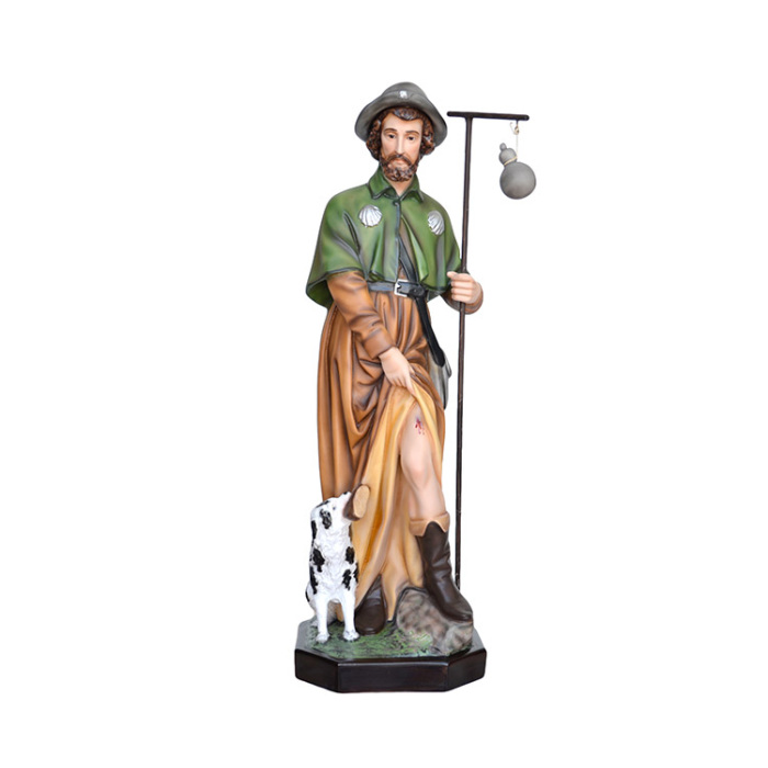 Statua San Rocco in resina 80 cm