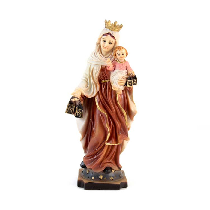 Statua Madonna del Carmine in resina 14,5 cm