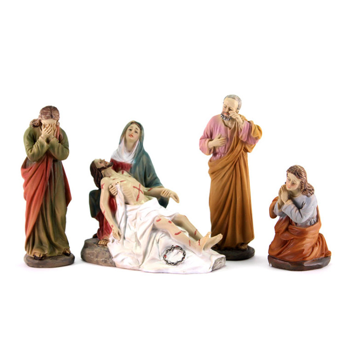 Presepe pasquale scena morte di Gesù 13 cm