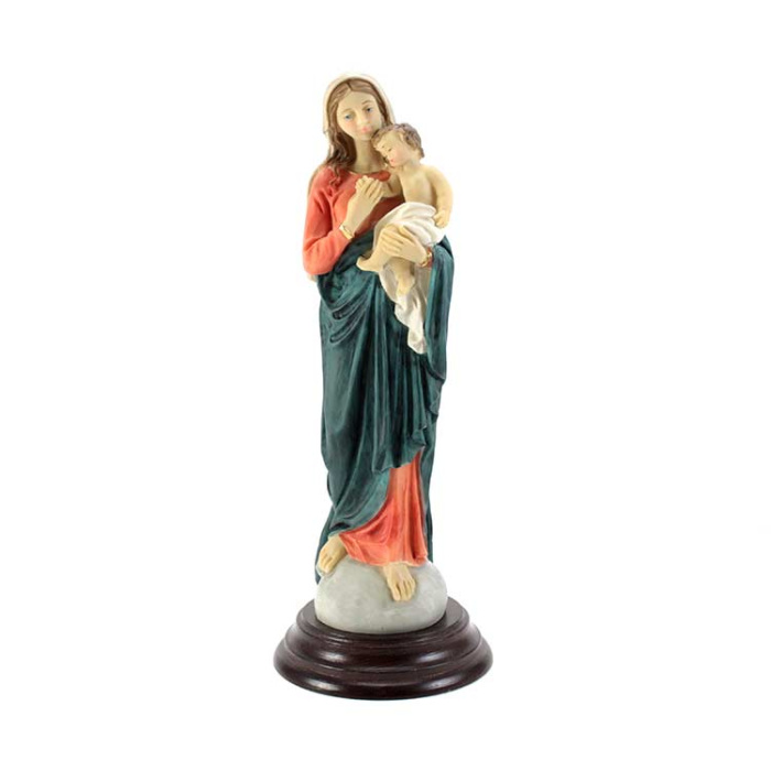 Statua Madonna con Bambino in resina 24 cm Statua Madonna con Bambino in resina 24 cm
